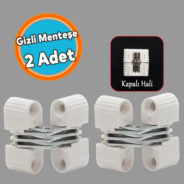 Akordiyon Gizli Gömme Plastik Menteşe Beyaz 2 Adet Dolap Kapak Mobilya Katlanır Masa Sol Sağ Uyumlu ürün görseli 1