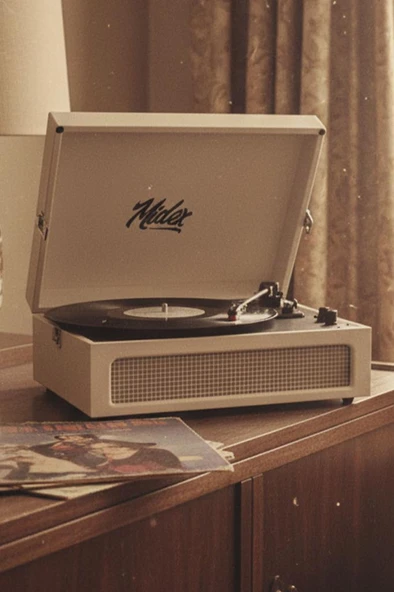 Midex MTX-420WH Nostaljik Bluetooth PRO Pikap Plakçalar Şarjlı 3 Devirli ürün görseli 1