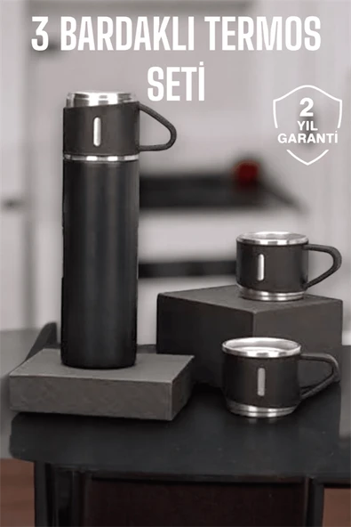 500 ml Kapasiteli Taşınabilir Basınçlı Termos Seti Günlük Kullanım için İdeal - Resim 2