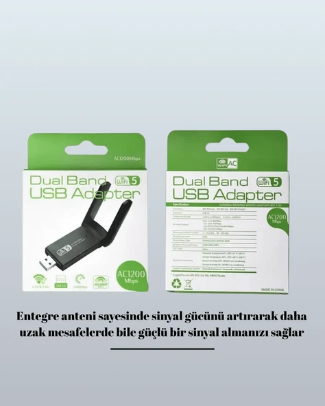 AC1200 USB WiFi Adaptör - Resim 4