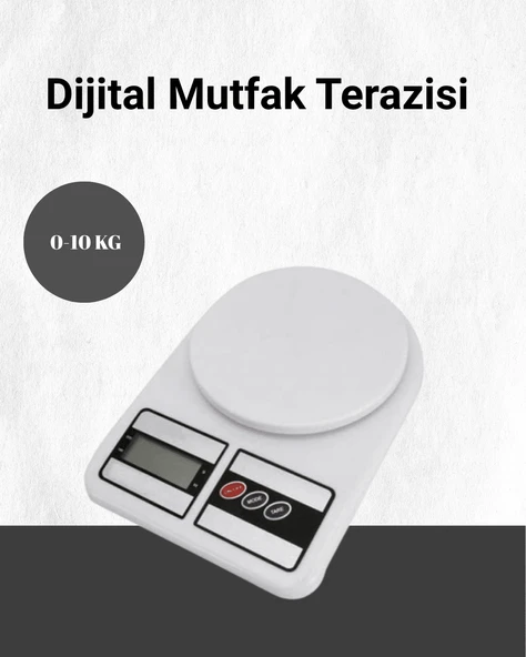 Hassas Ölçüm İçin Dijital Mutfak Tartısı – 10 Kg Kapasiteli ürün görseli 1