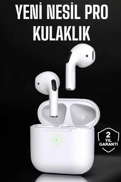 Beyaz Yeni Nesil Pro Bluetooth Kulaklık Yüksek Ses Kaliteli ANC Özelliği ürün görseli 1