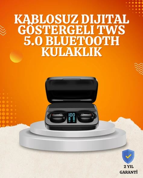 1800 mAh Güçlü Şarj Kutusu ile Bluetooth Kulaklık Seti ürün görseli 1