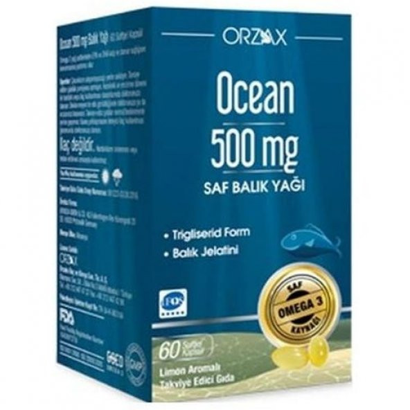 Ocean Omega 3 Balık Yağı 500 mg 60 Kapsül ürün görseli 1