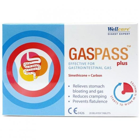 Wellcare Gaspass Plus 20 Tablet ürün görseli 1