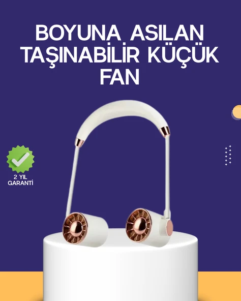 Katlanabilir Asılabilir Mini Fan USB Şarjlı 3 Kademeli Sessiz ürün görseli 1