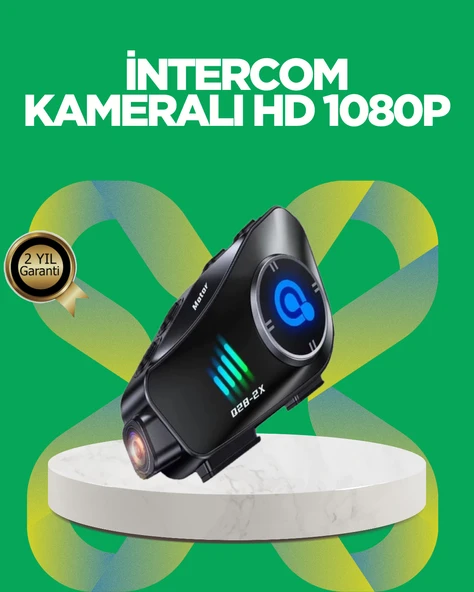 Q28 Bluetooth Kask Kulaklık 1080P Kamera – Su Geçirmez Motosiklet Interkom ürün görseli 1