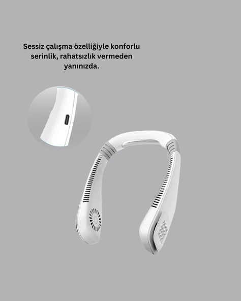 Esnek Silikon Tasarımlı Taşınabilir Kişisel Fan - Resim 4