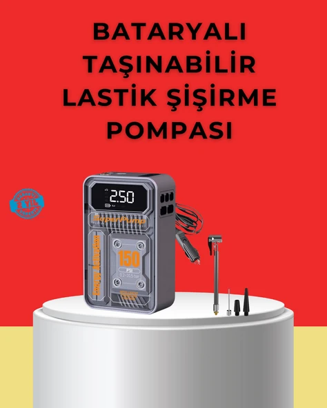 Hızlı Şişirme Güçlü Motorlu 150 PSI Araba Lastik Pompası ürün görseli 1