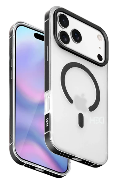 Fuchsia iPhone 17 Pro Max ile Uyumlu HBC-394 Himalayas Kablosuz Şarj Özellikli Kapak - Siyah ürün görseli 1