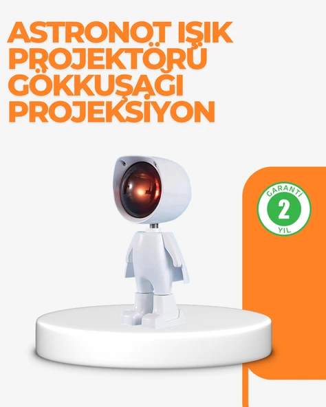 USB Şarjlı Taşınabilir Gün Batımı Projektör Lambası ürün görseli 1
