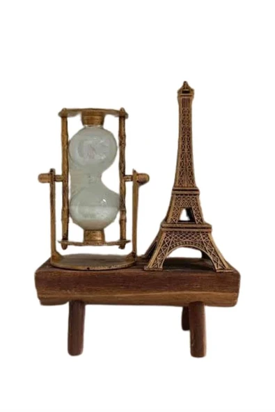 Paris Eyfel Kulesi Hediyelik Eyfel Retro Kum Saati Dekoratif Eşya ürün görseli 1
