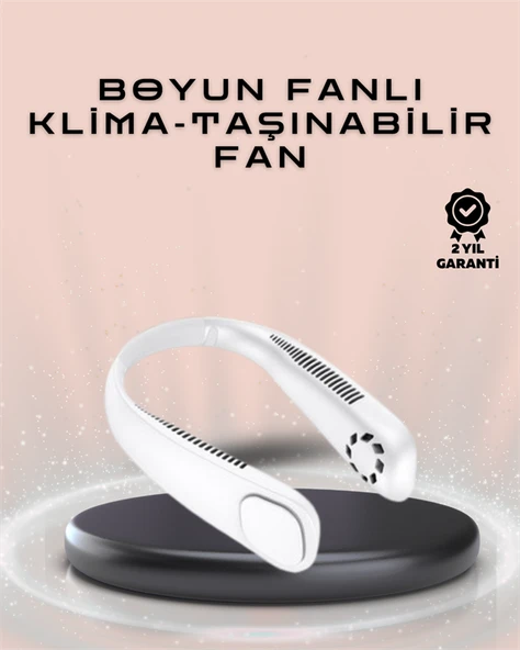 Giyilebilir Sessiz Fan | 224g Hafif, Bladeless Güvenli Tasarım, 5 Vitesli Soğutma, USB Şarjlı Fan ürün görseli 1