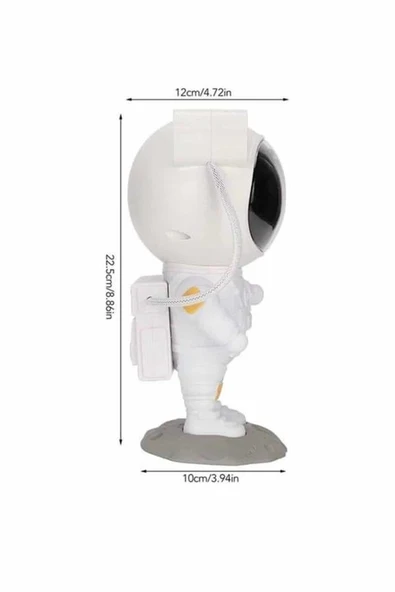 Projeksiyon Astronot Lamba Speaker Sevimli Astronot Bluetooth Hoparlör - Resim 4