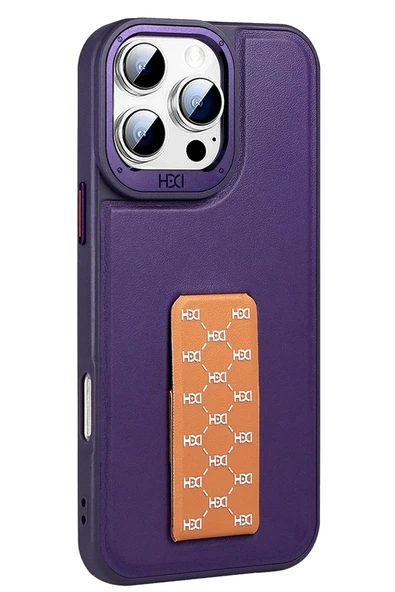 Fuchsia iPhone 14 Pro Max ile Uyumlu HBC-265 Madrid Kablosuz Şarj Özellikli Standlı Kapak - Derin Mor ürün görseli 1