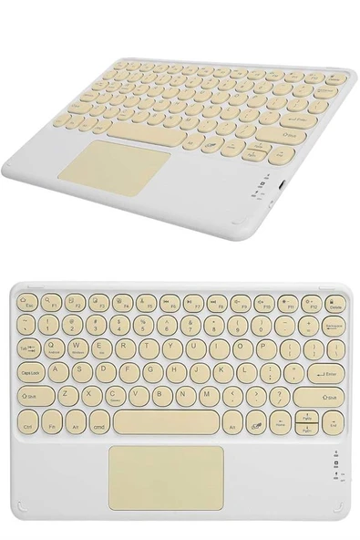 Bluetooth Touchpad Klavye Ultra İnce Taşınabilir Q Klavye - Resim 5