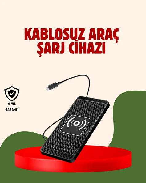 Kablosuz Manyetik Araç Şarj Pedi – Hızlı, Güvenli, Isınma Korumalı Tasarım ürün görseli 1