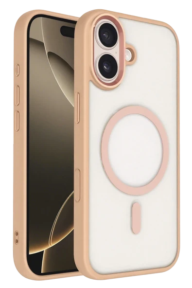 Fuchsia iPhone 17 ile Uyumlu Terea Kablosuz Şarj Özellikli Kapak - Pembe ürün görseli 1