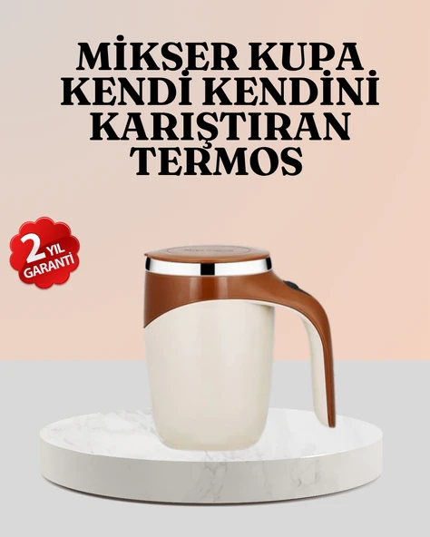 Paslanmaz Çelik Şarjlı Karıştırma Kupa – Otomatik Manyetik Blender Fincan ürün görseli 1