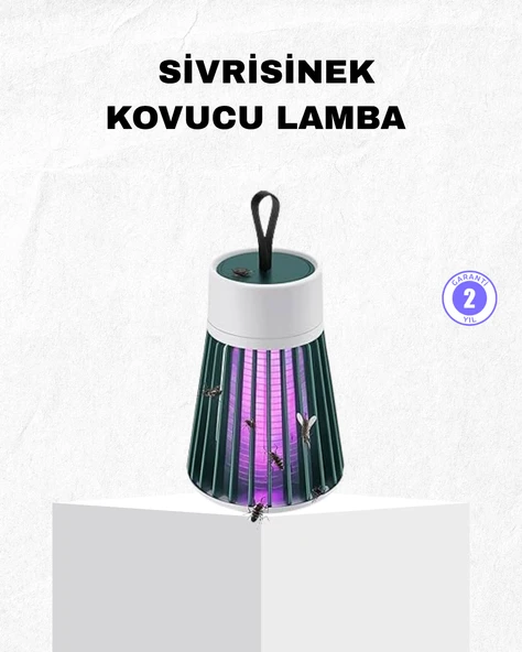 Şarjlı Mor Işıklı Sivrisinek Öldürücü Lamba – Sessiz ve Kimyasal İçermez ürün görseli 1