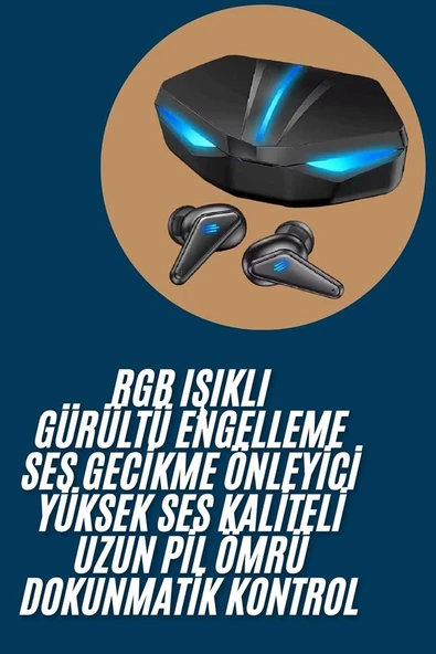 Wireless Gaming Kulaklık Mikrofonlu Bluetooth Oyuncu Kulaklığı ürün görseli 1
