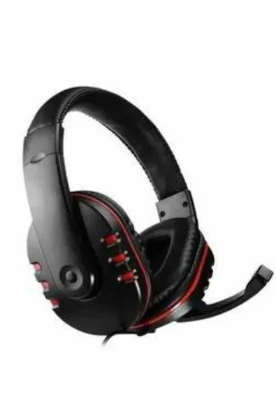 Oyuncu Kulaklığı Kulak Üstü Kablolu Stereo Mikrofonlu Yumuşak Kulak Yastığı ürün görseli 1