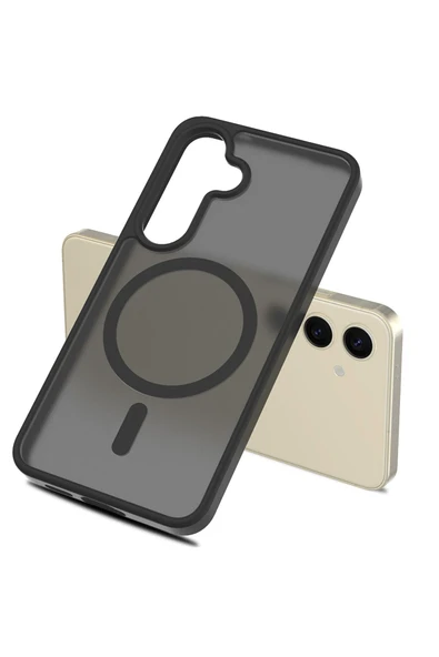 Fuchsia Samsung Galaxy S24 ile Uyumlu Jota Kablosuz Şarj Özellikli Kapak - Lacivert ürün görseli 1