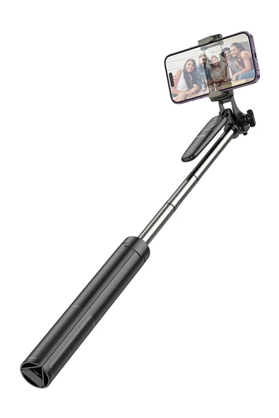 Hoco. K19 1.57M Broadcast Holder Selfie Çubuğu - Siyah ürün görseli 1