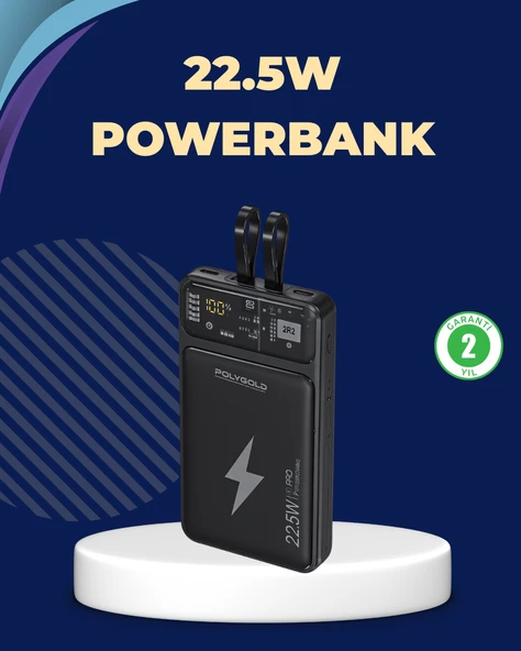 Taşınabilir Powerbank 22.5W Hızlı Şarj Destekli ürün görseli 1