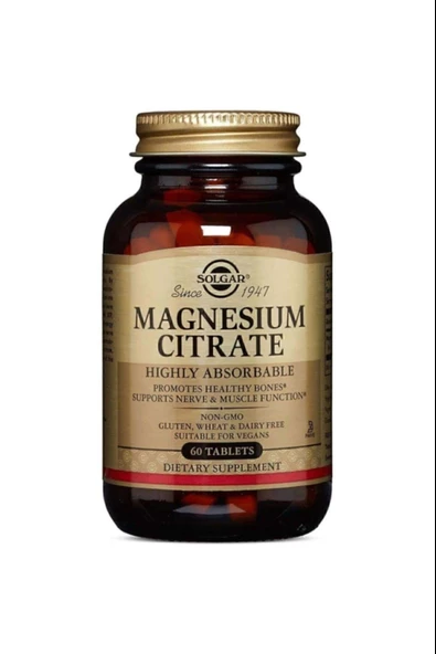 Solgar Magnesium Citrate 60 Tablet ürün görseli 1