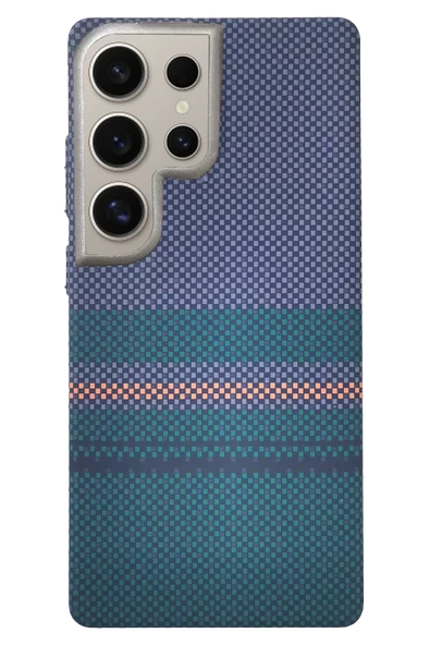 Fuchsia Samsung Galaxy S24 Ultra ile Uyumlu Besa Kablosuz Şarj Özellikli Kapak - Mavi ürün görseli 1
