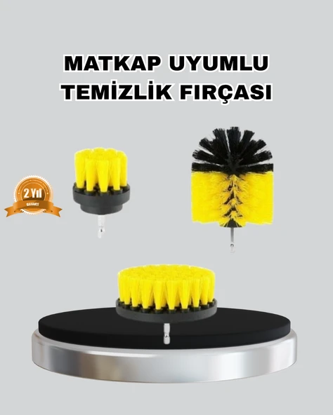 3 Parça Matkap Fırça Temizlik Seti – Her Yüzey İçin Güçlü ve Pratik Çözüm ürün görseli 1