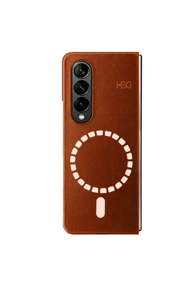 Fuchsia Samsung Galaxy Z Fold 3 ile Uyumlu Kılıf HBC-156 Forum Magneticsafe Kapak - Kahverengi ürün görseli 1