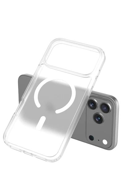 Apple iPhone 17 Pro Jota Magsafe Kapak - Şeffaf - Resim 3