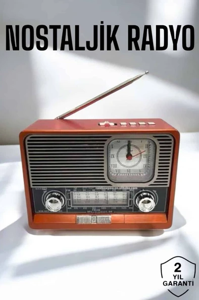 Nostaljik Görünümlü USB Girişli Bluetooth Bağlantılı Radyo ürün görseli 1