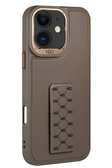 Fuchsia iPhone 11 ile Uyumlu HBC-265 Madrid Kablosuz Şarj Özellikli Standlı Kapak - Titan Gri ürün görseli 1