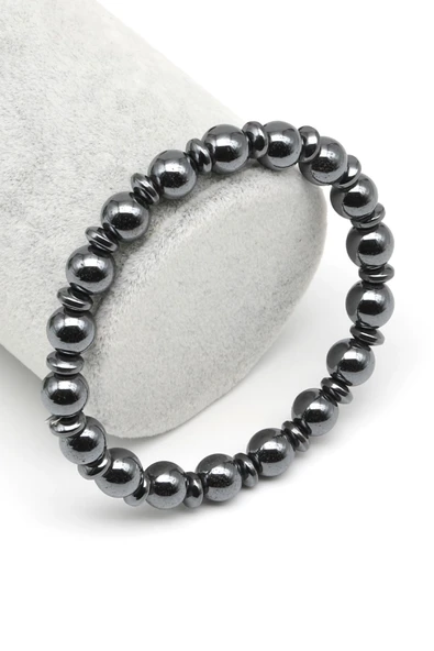 Hematit Doğal Taş Bileklik 8 mm Küre Kesim - BLK-2054 ürün görseli 1