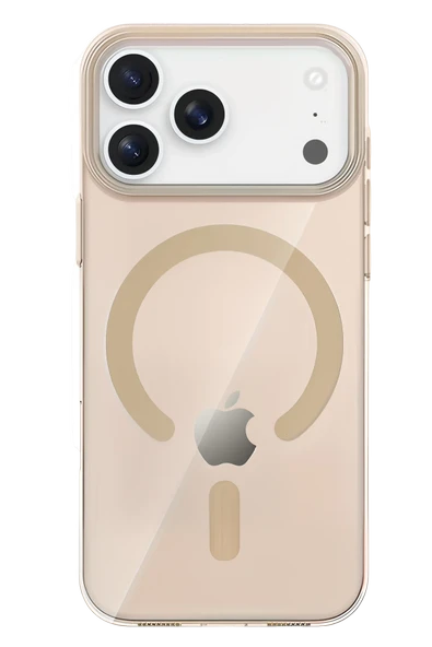 Fuchsia iPhone 17 Pro ile Uyumlu PC Blank Kablosuz Şarj Özellikli Kapak - Çöl Titanyum ürün görseli 1