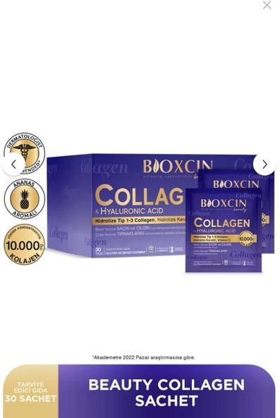 Bioxcin Beauty Collagen 30 Toz Saşe ürün görseli 1