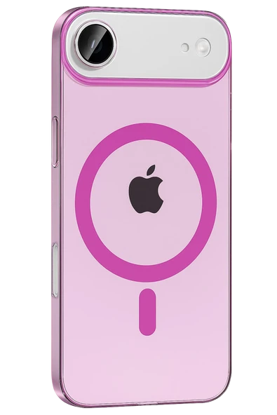 Fuchsia iPhone 17 Air ile Uyumlu PC Blank Kablosuz Şarj Özellikli Kapak - Pembe ürün görseli 1