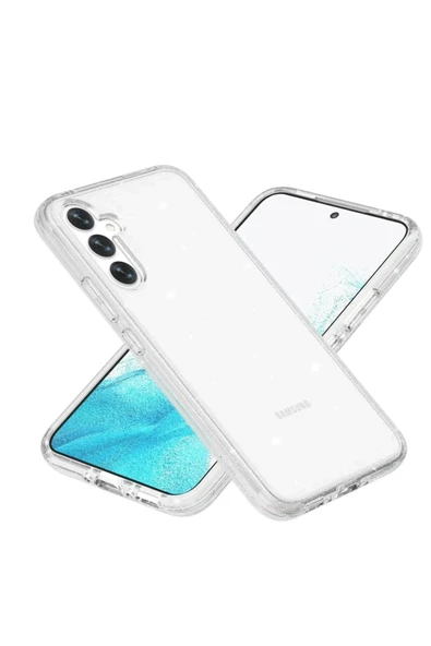 Fuchsia Samsung Galaxy S23 FE ile Uyumlu Kılıf Star Kablosuz Şarj Özellikli Kapak - Şeffaf ürün görseli 1