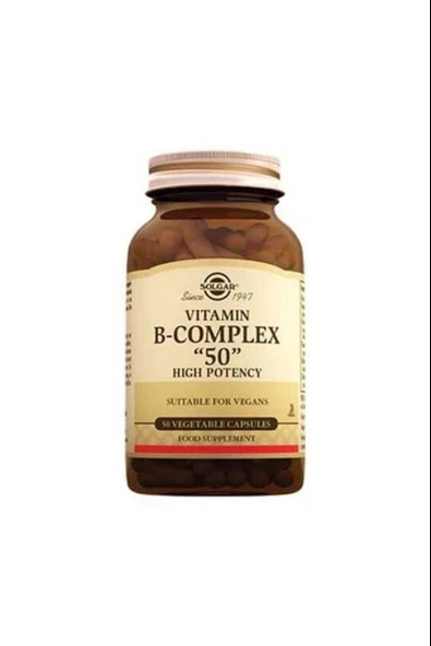 Solgar Vitamin B-Complex 50mg 50 Kapsül ürün görseli 1