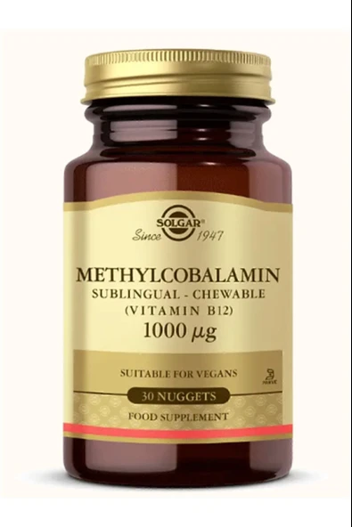 Solgar Methylcobalamin B12 1000 mcg 30 Dilaltı Tableti ürün görseli 1