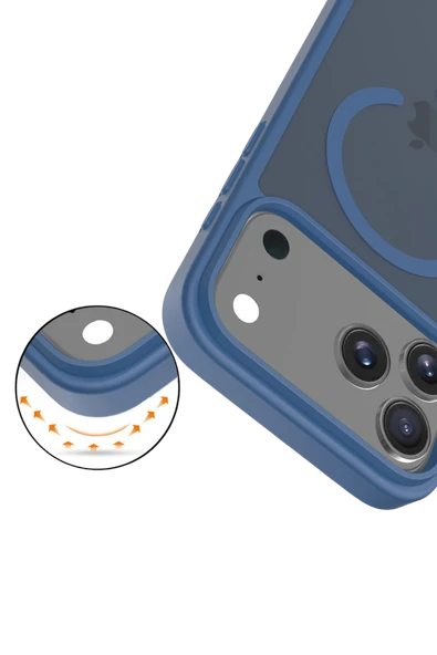 Apple iPhone 17 Pro Max Jota Magneticsafe Kapak - Lacivert - Resim 6