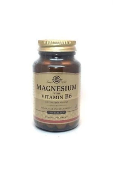 Solgar Magnesium with Vitamin B6 100 Tablet ürün görseli 1