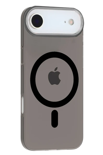 Fuchsia iPhone 17 Air ile Uyumlu PC Blank Kablosuz Şarj Özellikli Kapak - Siyah ürün görseli 1