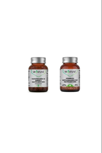 Venatura Fosfotidilserin Ve Omega 3 30 Kapsül +Venatura Vitamin B12 Metilkobalamin ODT 30 Tablet ürün görseli 1