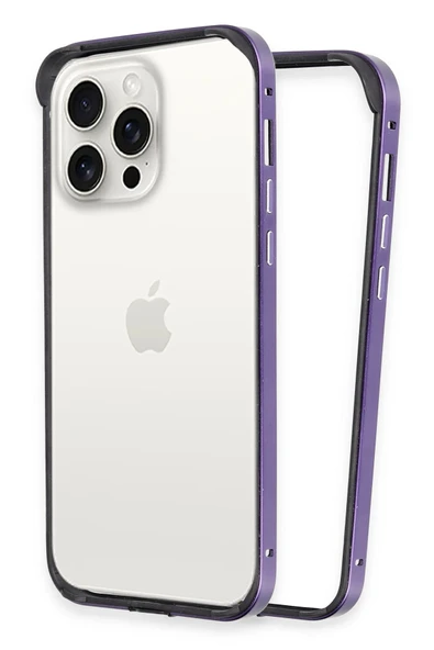 Fuchsia iPhone 14 Pro ile Uyumlu Land Bumper Koruma Kapak - Derin Mor ürün görseli 1
