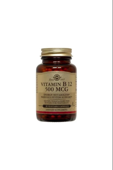 Solgar Vitamin B12 500 mcg 50 Kapsül ürün görseli 1