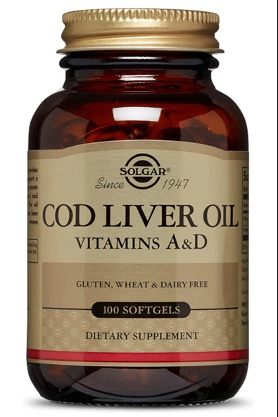 Solgar Cod Liver Oil 100 Softjel ürün görseli 1